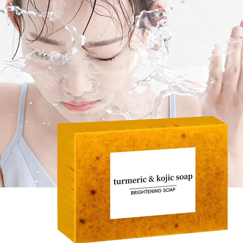 Handmade Herbal Soap 100g | Turmeric & Lemon Kojic Acid Soap | Skin Brightening Shower & Facial Body Care