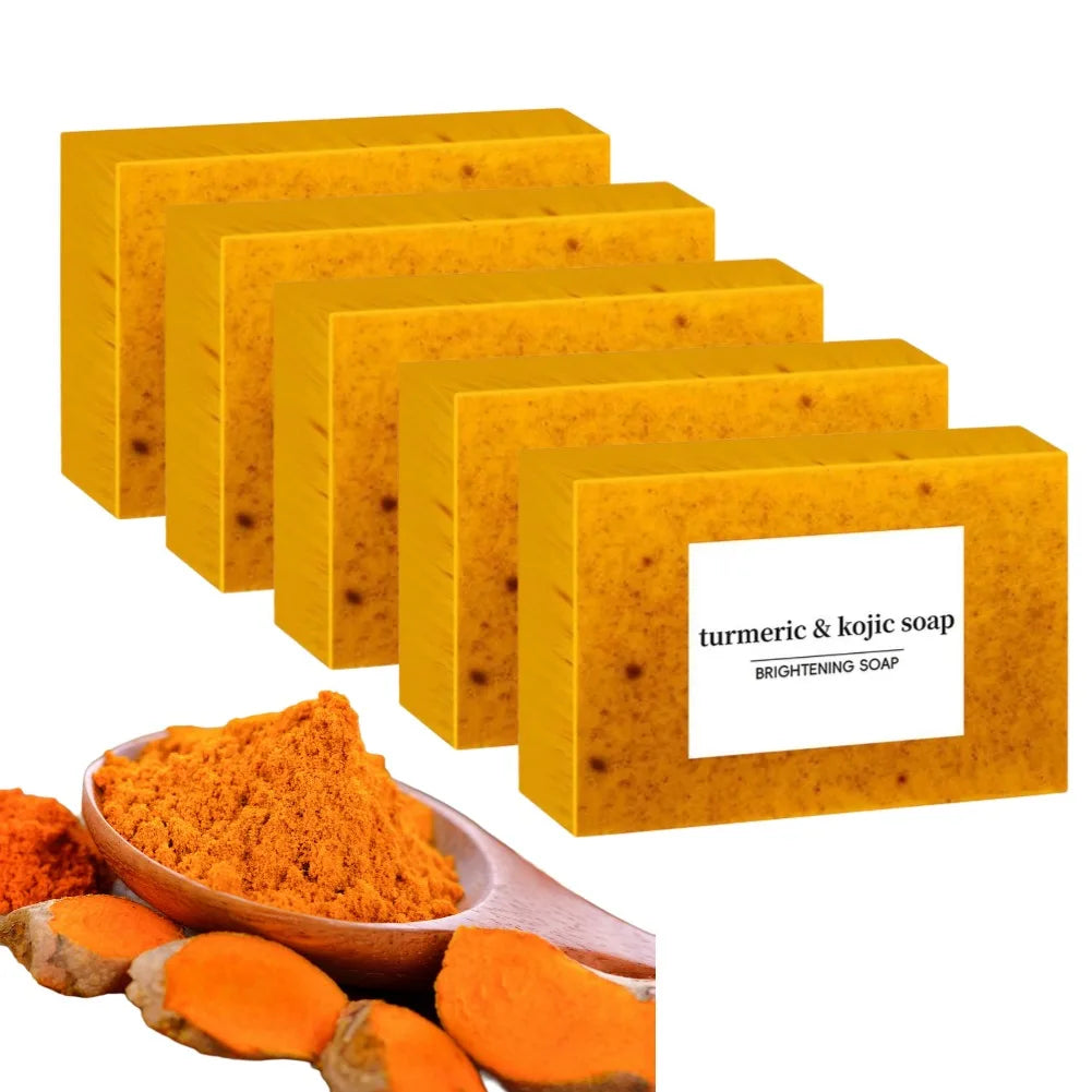 Handmade Herbal Soap 100g | Turmeric & Lemon Kojic Acid Soap | Skin Brightening Shower & Facial Body Care