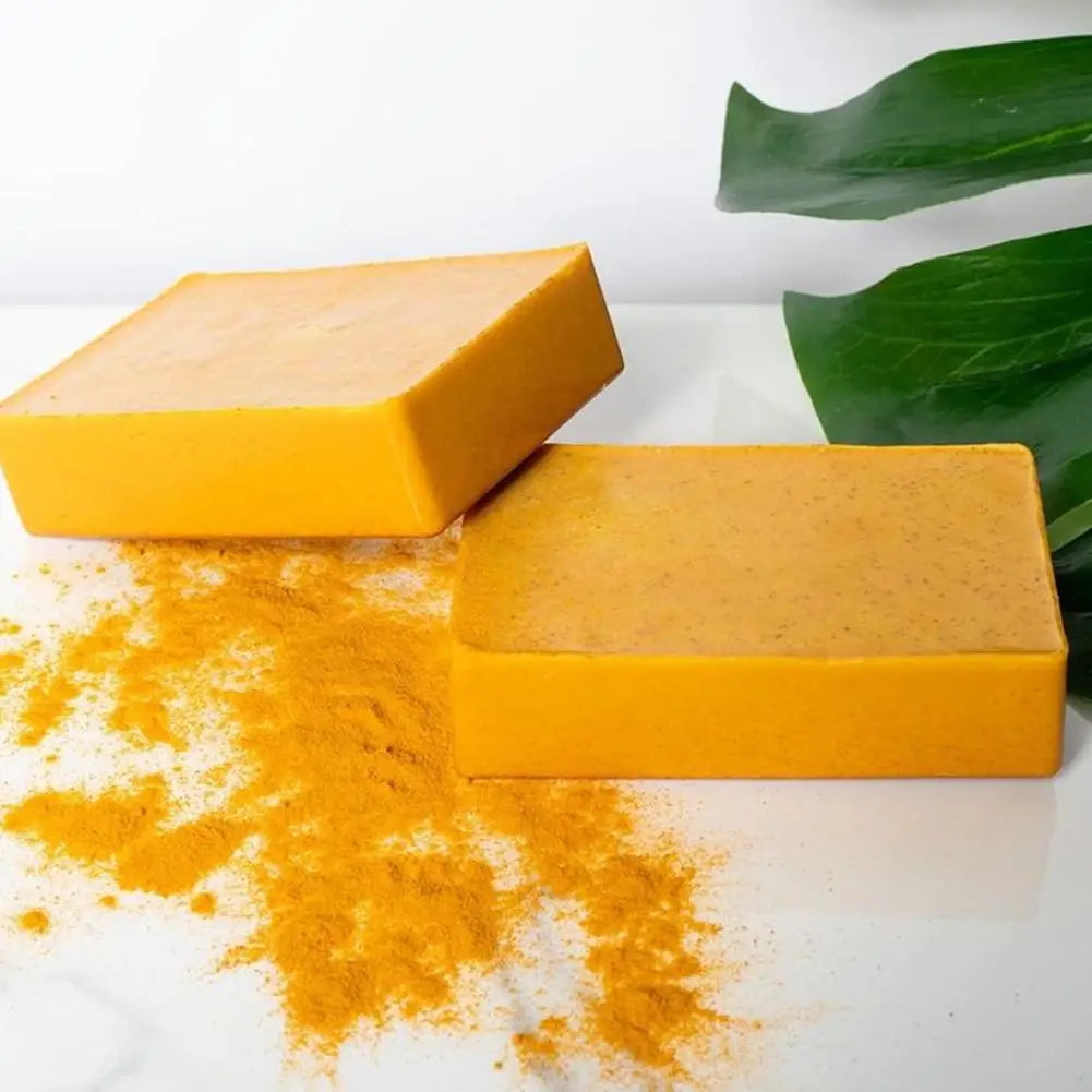 Handmade Herbal Soap 100g | Turmeric & Lemon Kojic Acid Soap | Skin Brightening Shower & Facial Body Care