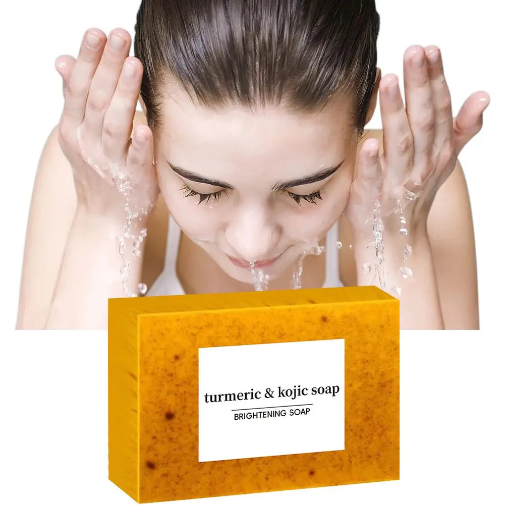 Handmade Herbal Soap 100g | Turmeric & Lemon Kojic Acid Soap | Skin Brightening Shower & Facial Body Care
